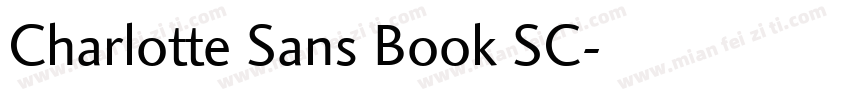 Charlotte Sans Book SC字体转换